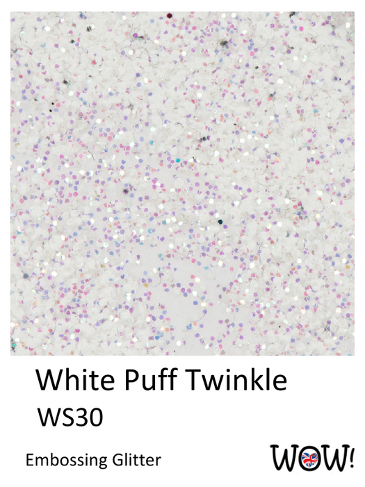 White Puff Twinkle Embossing Sparkles White Puff Twinkle Embossing Sparkles