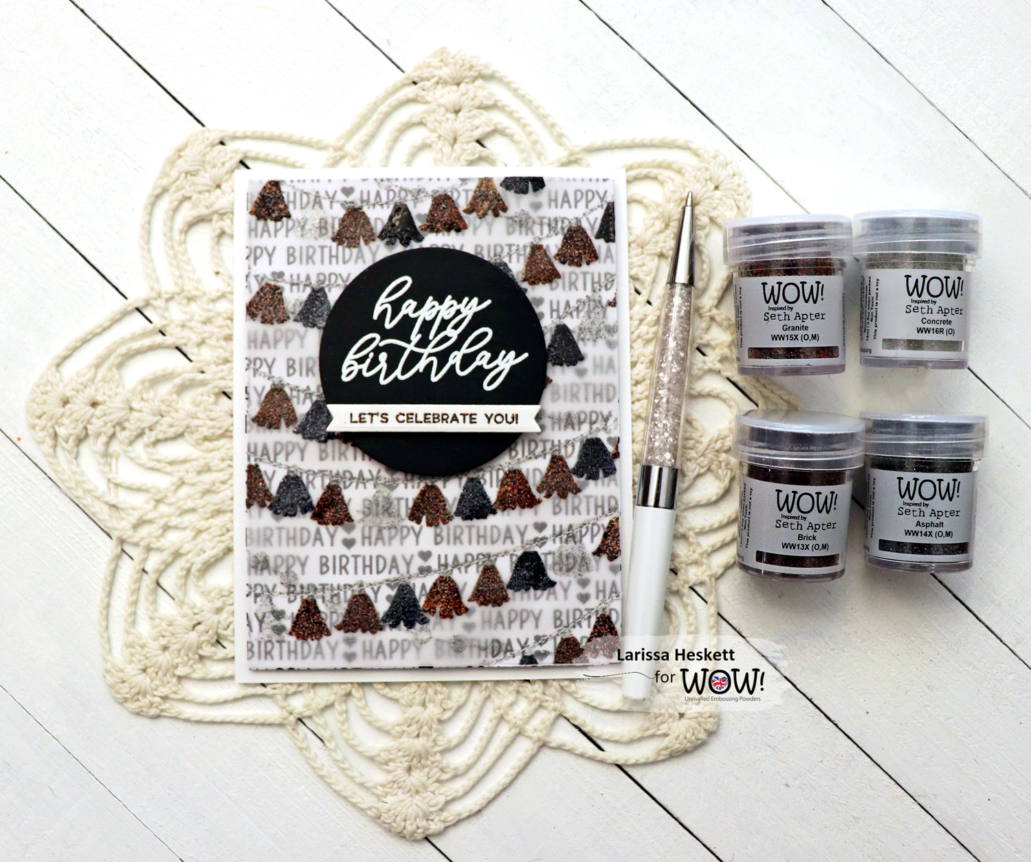 Embossing with Layered Stencils on Vellum!! - WOW Embossing Powder